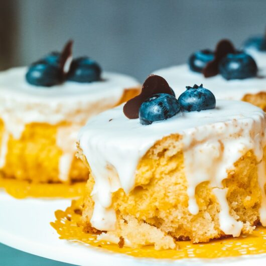 Blueberry Scones with Frosting