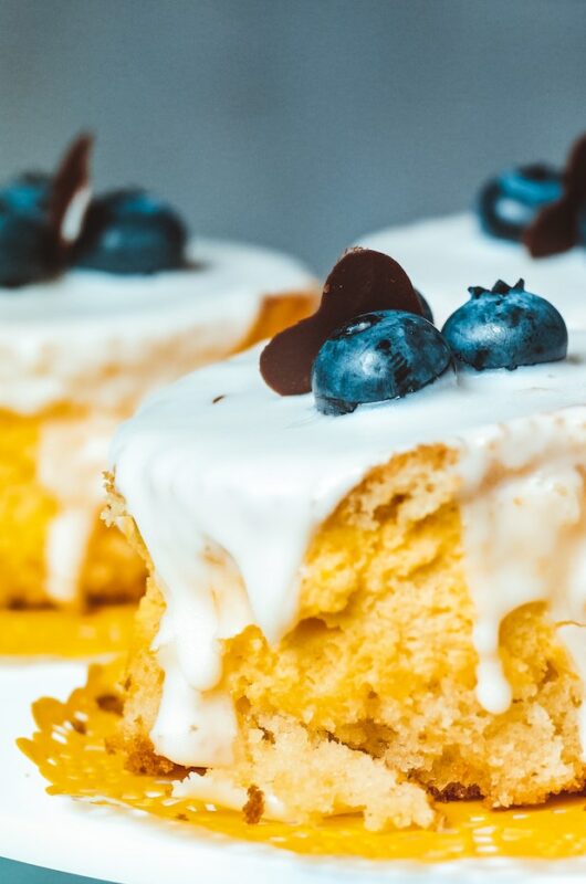 Blueberry Scones with Frosting